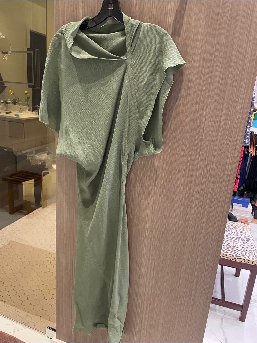 Rick Owens draped midi dress